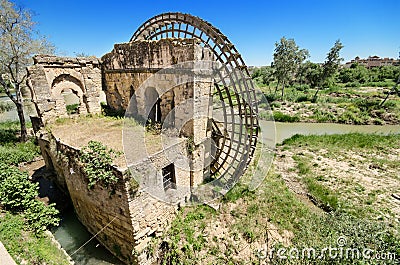 Ruins of an ancient arabic mill in Cordoba, Andalusia, Spain Stock Photo