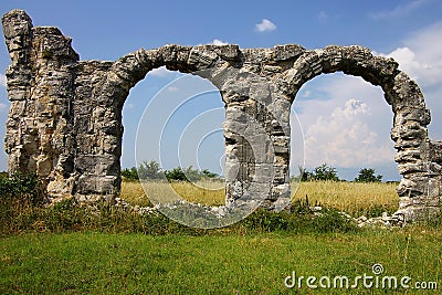 Ruins of a ancient arch Stock Photo
