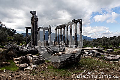 Euromus ruins in Mugla Turkey Stock Photo