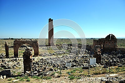 Ruins of the ancient city of Harran near Sanliurfa. Stock Photo