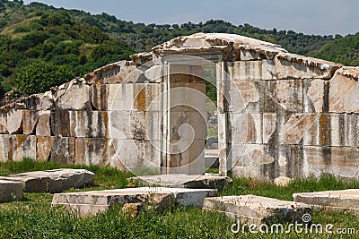 Ruins of the ancient city Magnesia Magnesia on the Maeander Stock Photo