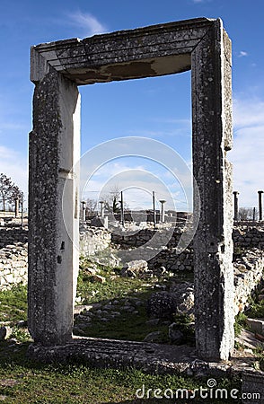 Ruins of the ancient city Philippi Stock Photo