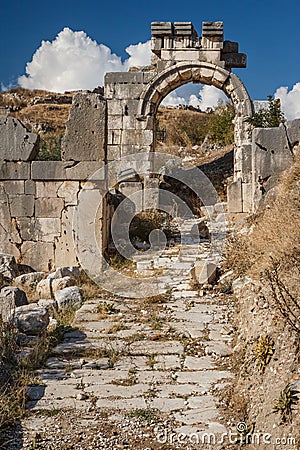 Ruins of the ancient city Xantos Stock Photo