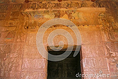 Ruins of ancient Deir el-Medina, one of the group of Theban necropolises Stock Photo