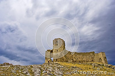 Ruins of ancient Enisala Stock Photo