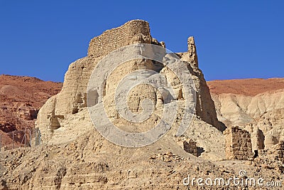 The ruins of the ancient fortress of the Crusaders Stock Photo