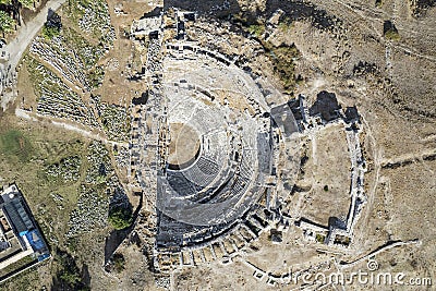 Ruins of ancient greek amphitheater at Miletus Stock Photo