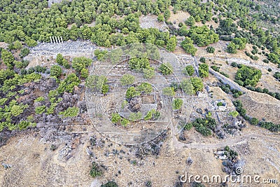Ruins of ancient greek amphitheater at Miletus Stock Photo