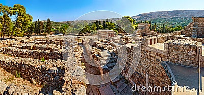 Ruins of Ancient Knossos Palace Stock Photo