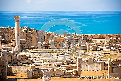 Ruins of ancient Kourion. Limassol District. Cyprus Stock Photo