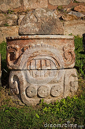 Ruins of the ancient Mayan city of Kabah in Mexico Stock Photo