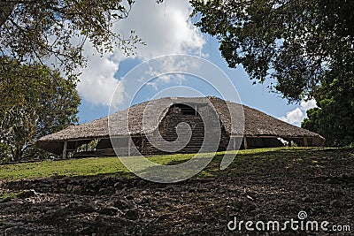 The ruins of the ancient Mayan city of Kohunlich, Quintana Roo, Mexico Stock Photo