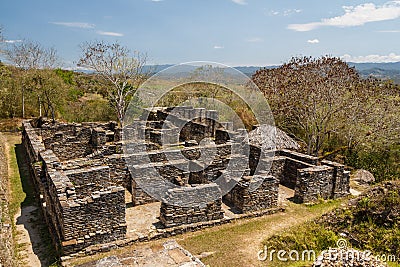 Ruins of the ancient Mayan city of Tonina Stock Photo