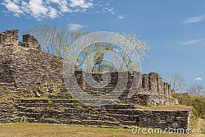 Ruins of the ancient Mayan city of Tonina Stock Photo