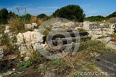 The ruins of the ancient Punic city of Cornus Stock Photo