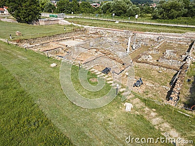 Ruins of ancient Roman city Nicopolis ad Nestum, Bulgaria Stock Photo