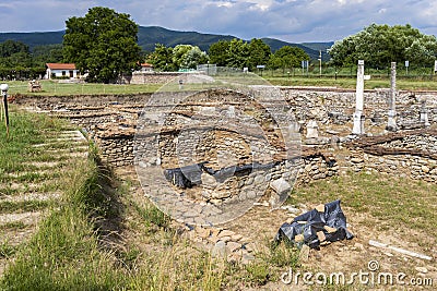 Ruins of ancient Roman city Nicopolis ad Nestum, Bulgaria Stock Photo