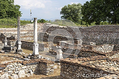 Ruins of ancient Roman city Nicopolis ad Nestum, Bulgaria Editorial Stock Photo