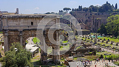 Ruins of ancient Rome, Italy Stock Photo