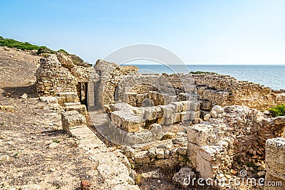 Ruins of ancient Tharros in Sardinia Stock Photo