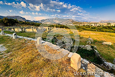 Ruins of Ancient Town of Salona Stock Photo