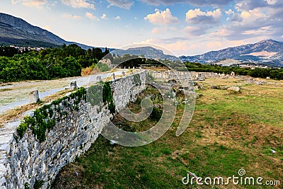 Ruins of Ancient Town of Salona Stock Photo