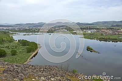 Ruins of ancient Vishegrad Fortress, Bulgaria Stock Photo