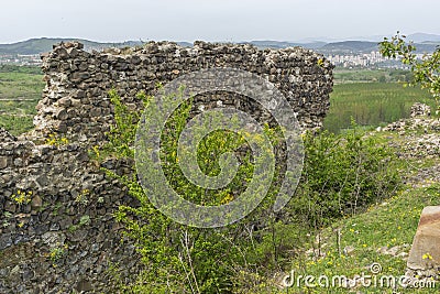 Ruins of ancient Vishegrad Fortress, Bulgaria Stock Photo