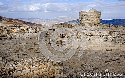 Ruins atop Mount Gerizim Stock Photo