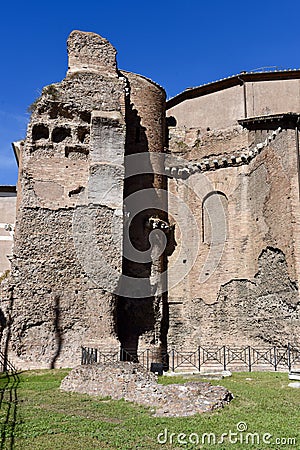 Ruins of the Baths of Diocletian Editorial Stock Photo
