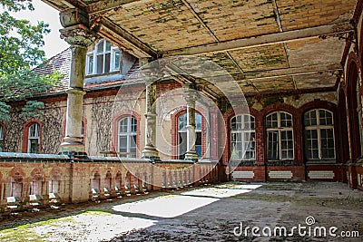 Ruins of Beelitz-HeilstÃ¤tten Lost place Berlin Brandenburg Stock Photo