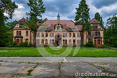 Ruins of Beelitz-HeilstÃ¤tten Lost place Berlin Brandenburg Stock Photo