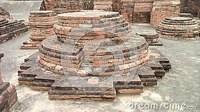 Ruins of Buddhism at Sarnath Stock Photo