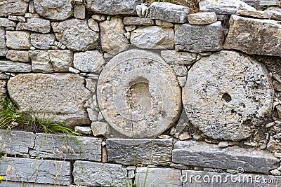 Ruins of Calatabarbaro Castle in Segesta Archaeological Park Stock Photo