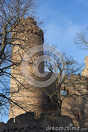 Ruins castle Auerbach (Auerbacher castle) Stock Photo