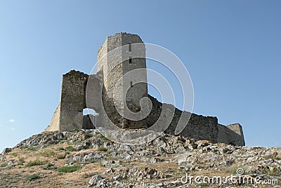 Ruins of the castle Enisala Editorial Stock Photo
