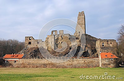 Ruins of the castle Okor Stock Photo