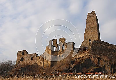 Ruins of the castle Okor Stock Photo