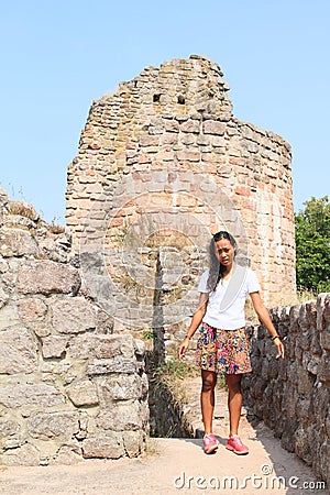 Ruins of castle Pecka Stock Photo