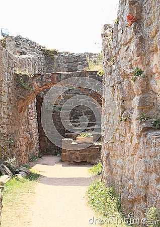 Ruins of castle Pecka Stock Photo