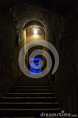 Ruins of the castle - stairs Stock Photo