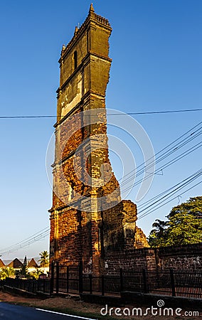 Ruins of the Chapel of St Clare, Old Goa (Goa Velha), Goa, India Stock Photo