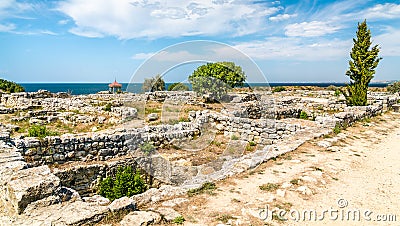 Ruins of Chersonesus, an ancient greek colony. Sevastopol, Crimea Stock Photo