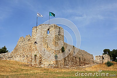Ruins of crusaders castle Stock Photo