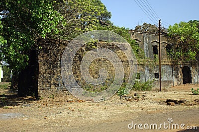 Ruins of a Duch Vakhar or Fort at Vengurla Stock Photo