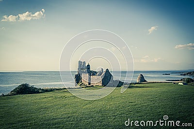 Ruins of Dunure Castle, Ayrshire, Scotland, UK Stock Photo