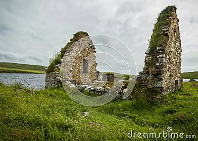 The ruins of Finlaggan, Islay. Scotland. Stock Photo