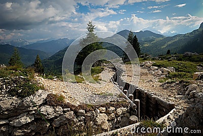 Ruins of the first global war Stock Photo