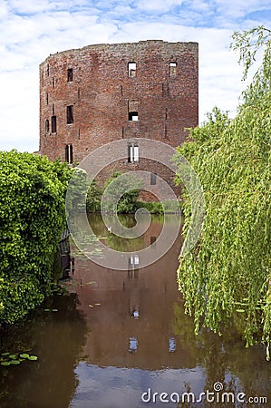 The ruins of the former Dutch castle Teylingen Stock Photo