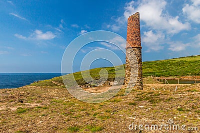 Ruins at Geevor Tin Mine, Pendeen Editorial Stock Photo